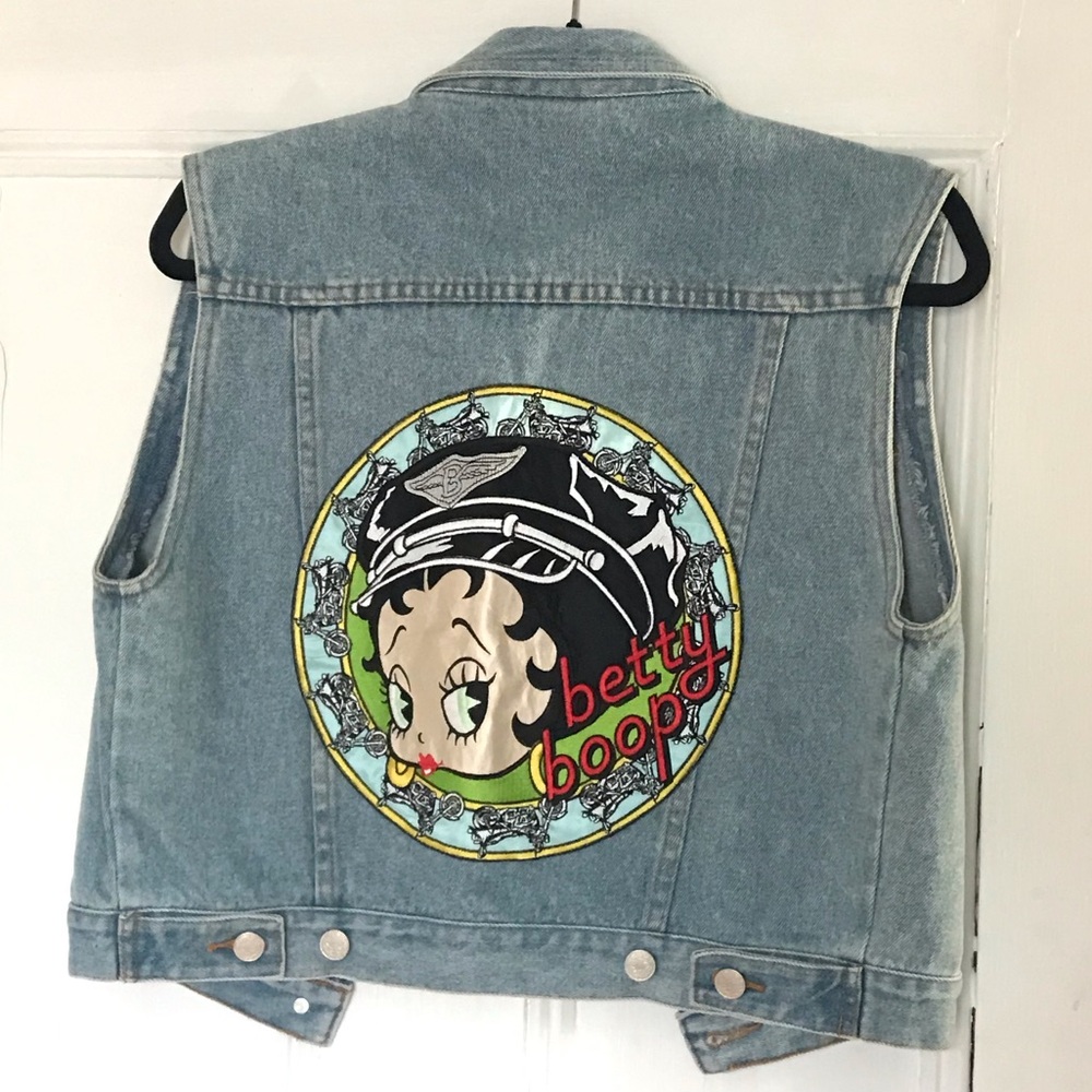 Official Betty Boop Motorcycle Denim Vest